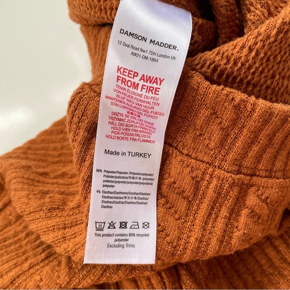 DAMSON MADDER Women's Warm Brown Orange Edie Soft Flare Pant Size 8 - Picture 8 of 11